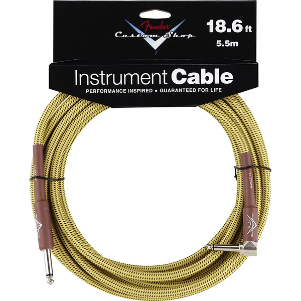 Custom Shop Instrument Cable Tweed - Angle 5.6m