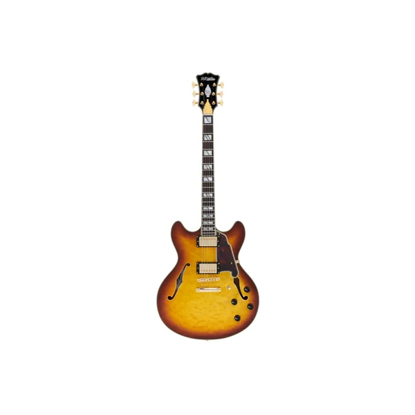 D'ANGELICO Excel DC XT Iced Tea Burst Quilt