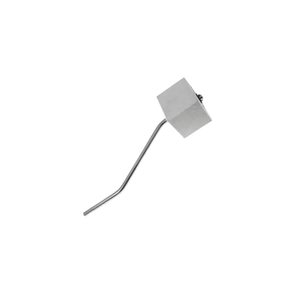 DANMAR 306BS Batte Grosse Caisse Feutre Carre Blanc - Tige Chrome Courbe Dble Pedale