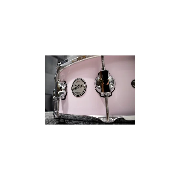 DS DRUMS Rebel Custom Caisse Claire 14"x 6" Birch/Mahogany White Pink
