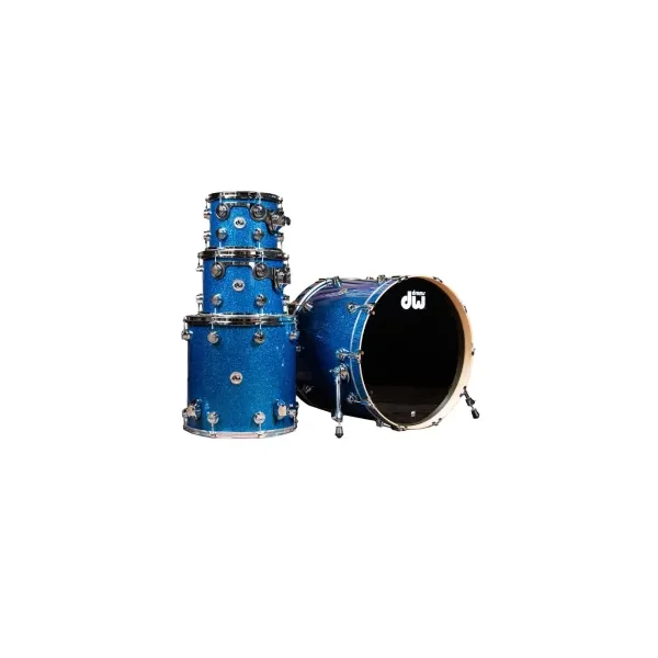 DW Collector's Series Batterie 22"/4pcs Finish Ply Blue Glass