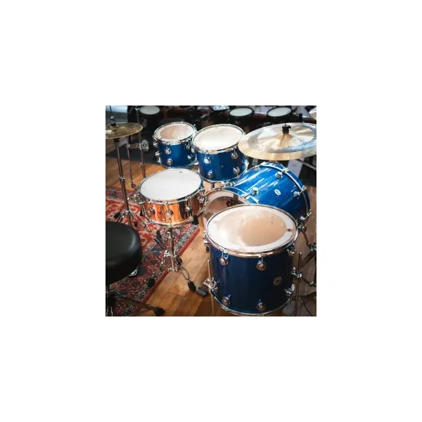 DW Collector's Series Batterie 22"/4pcs Finish Ply Blue Glass