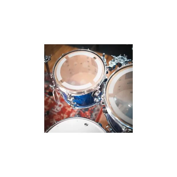 DW Collector's Series Batterie 22"/4pcs Finish Ply Blue Glass
