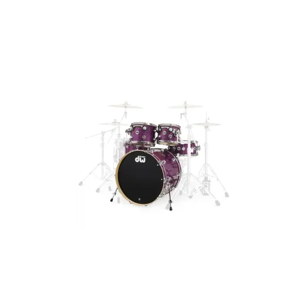 DW Collector's Series Batterie 22"/5pcs Finish Ply Purple Glass