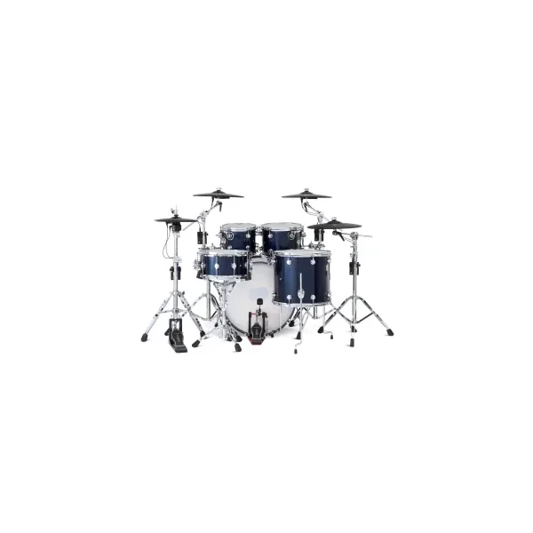 DWe Batterie 22"- 5 fûts - Midnight Blue Metallic + Hardware + Full Pack Roland