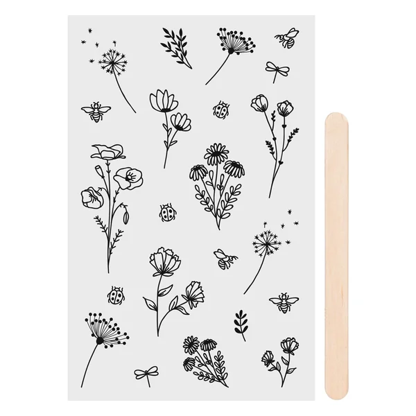 Décalcomanies à gratter « Fleurs »