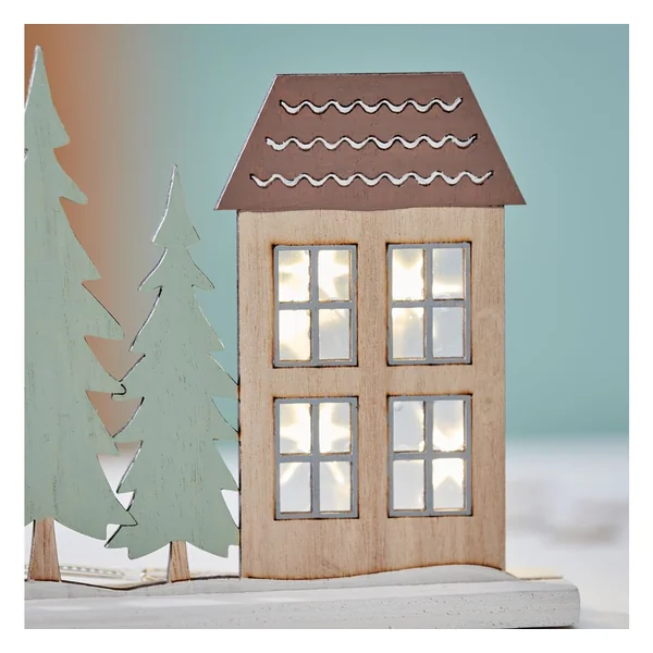 Déco en bois à emboîter VBS « Maisons et sapins »