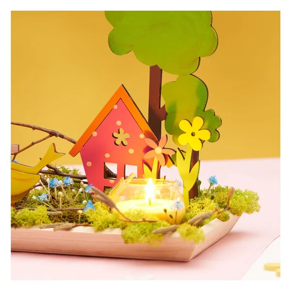 Décoration à emboîter en bois VBS « Maison dans la verdure »