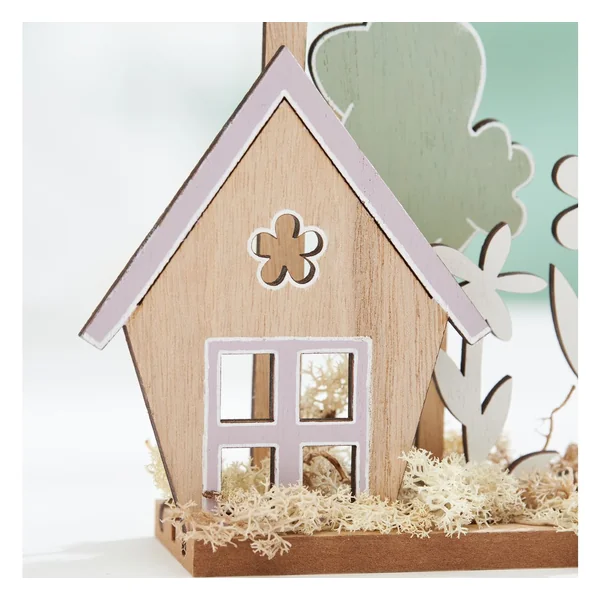 Décoration à emboîter en bois VBS « Maison dans la verdure »
