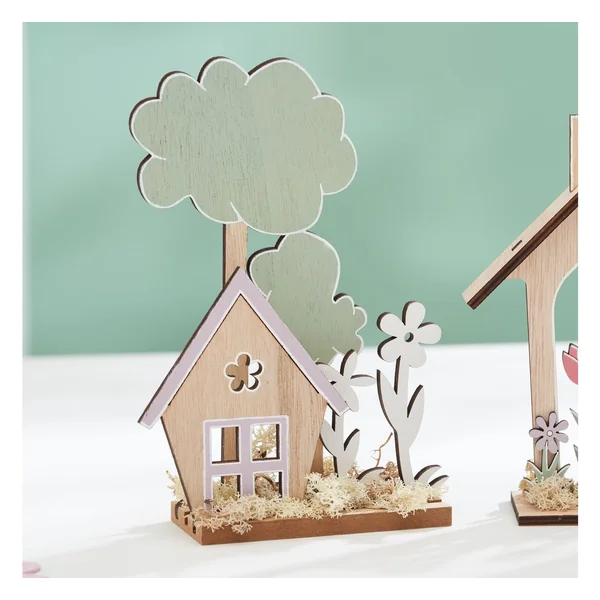 Décoration à emboîter en bois VBS « Maison dans la verdure »