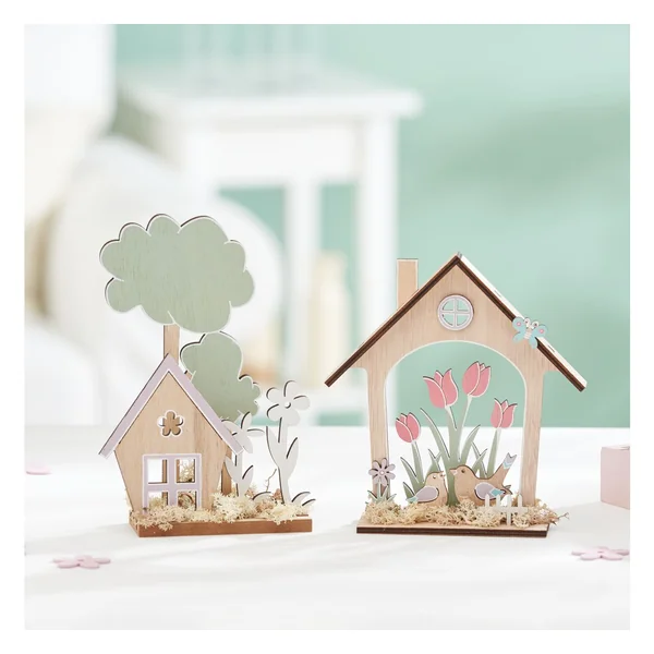 Décoration à emboîter en bois VBS « Maison dans la verdure »