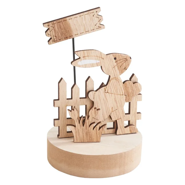 Décoration à emboîter VBS « Lapin avec panneau », 5 pc.