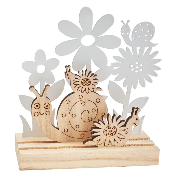 Décoration à emboîter à fleurs en métal VBS « Escargots »