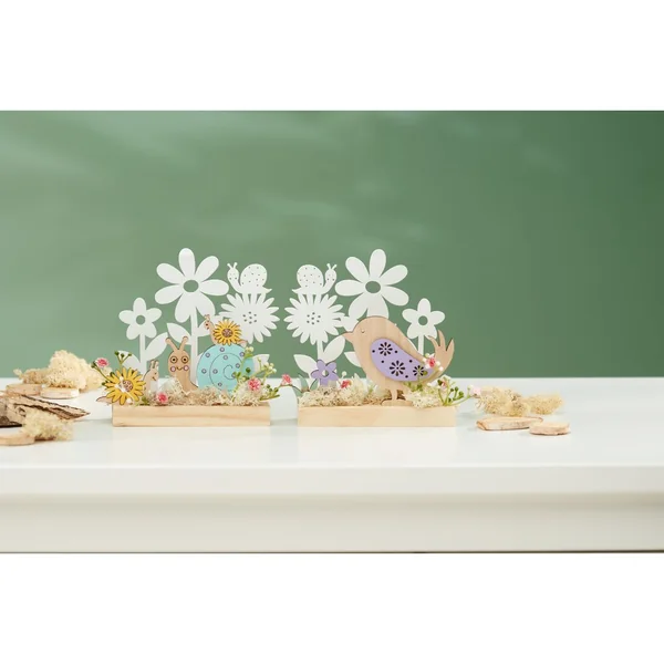 Décoration à emboîter à fleurs en métal VBS « Escargots »