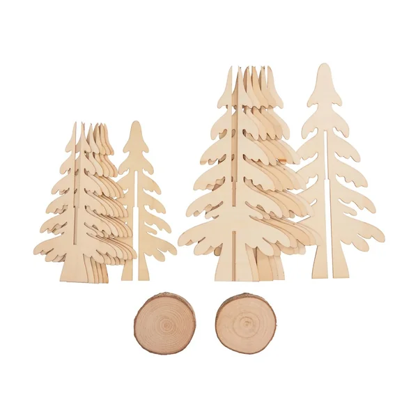 Décorations en bois à emboîter « Sapin »
