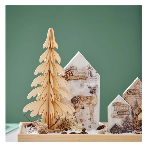 Décorations en bois à emboîter « Sapin »