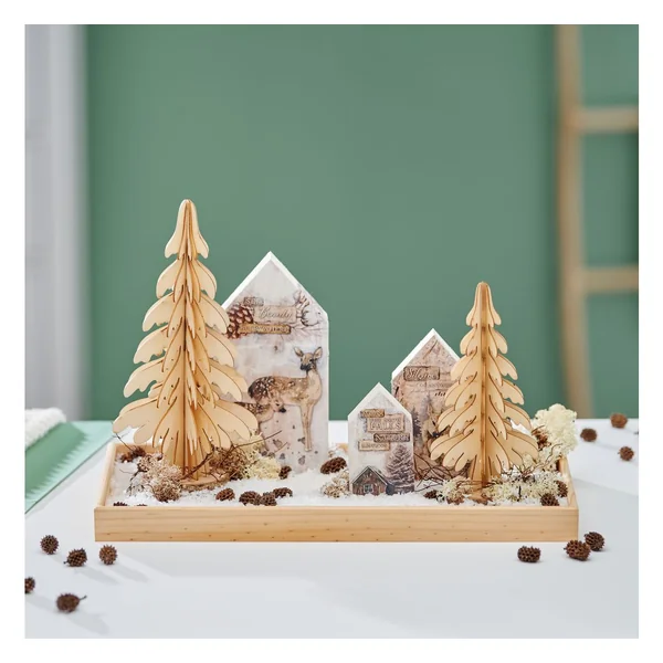 Décorations en bois à emboîter « Sapin »