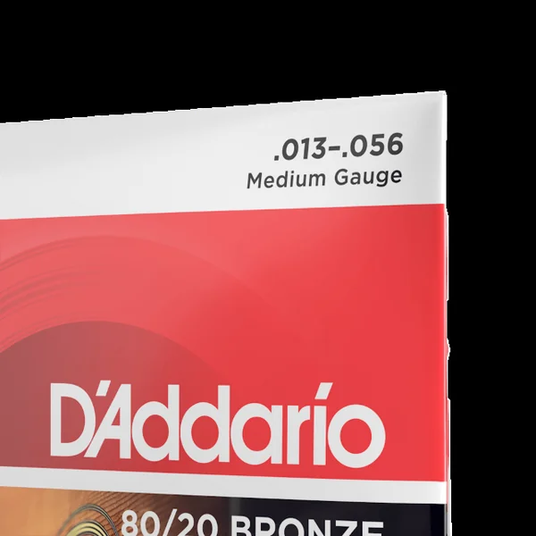 EJ12 80/20 Bronze Acoustic Guitar Strings, Medium, 13-56 - jeu de 6 cordes