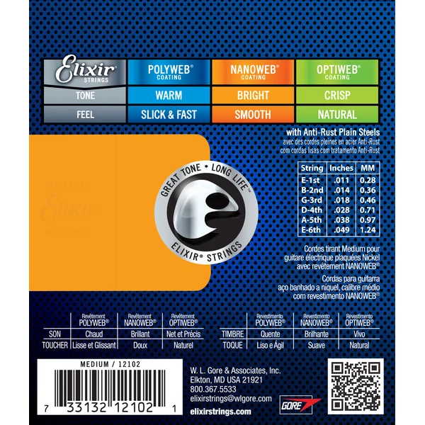 Electric (6) Nanoweb Nickel Plated Steel 11-49 - jeu de 6 cordes