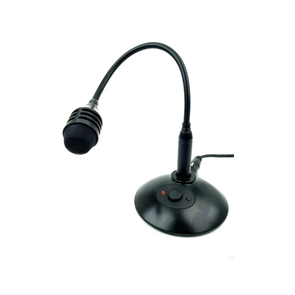 Embase de table K&m pour micro col de cygne avec bouton Push to Talk