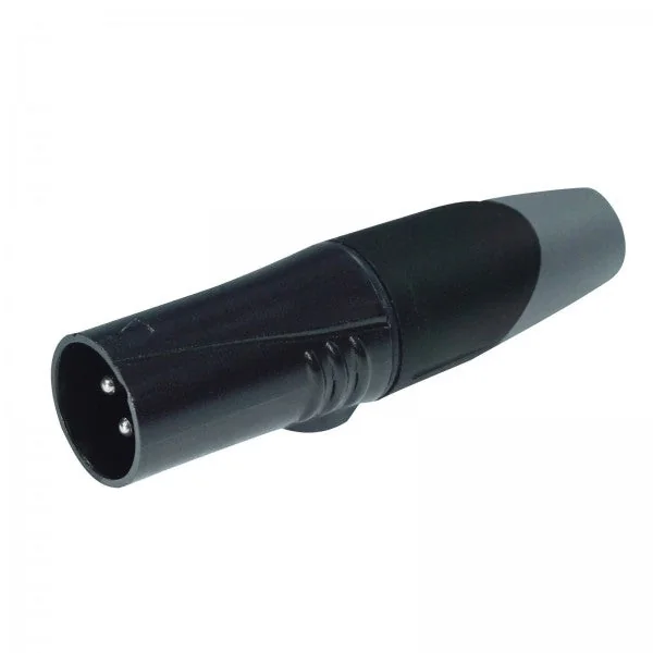 Enova 3-Pin XLR han kabel stik, sort