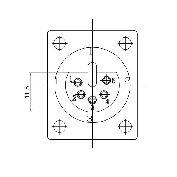 Enova 5-Pin XLR hun chassis stik, sort IP67 Outdoor