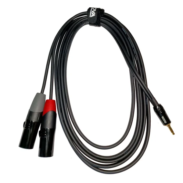 Enova adapter kabel MiniJack > 2 x XLR han, 3 meter