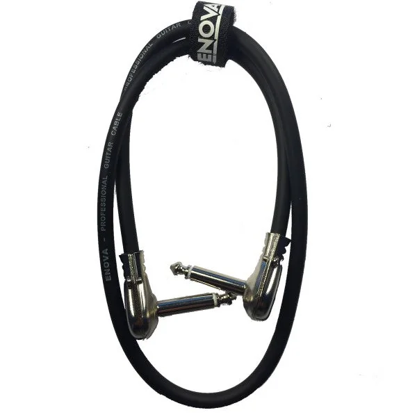 Enova vinkel jack flad kabel til pedalboard 40 cm