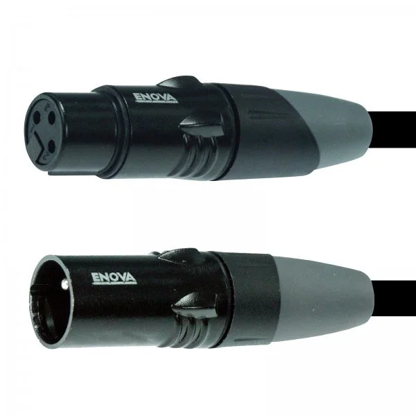 Enova XLR kabel 3-pin analog og AES DMX 3 meter
