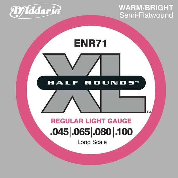 ENR71 Bass (4) Half Rounds Regular Light / Long Scale 45-100 - jeu de 4 cordes