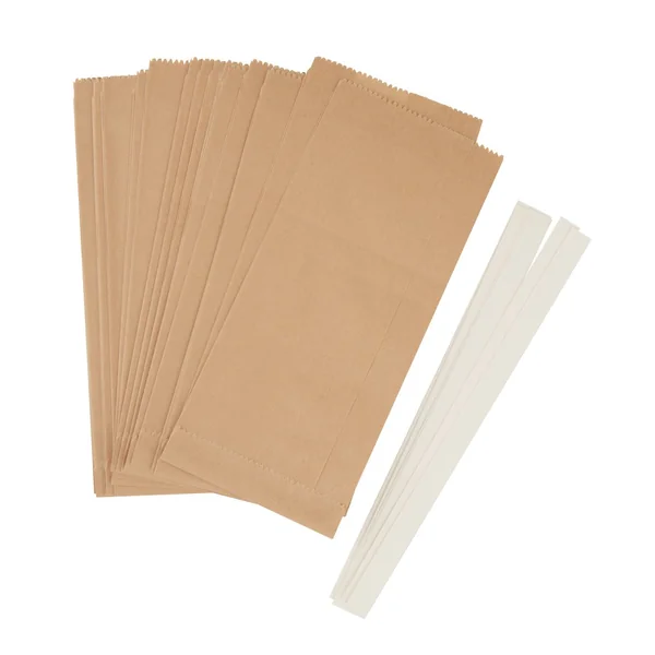 Etoiles en sachets en papier, grand, marron