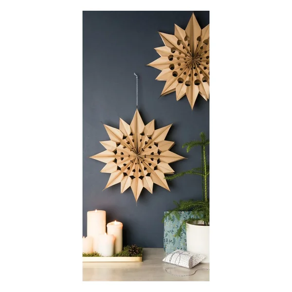 Etoiles en sachets en papier, grand, marron