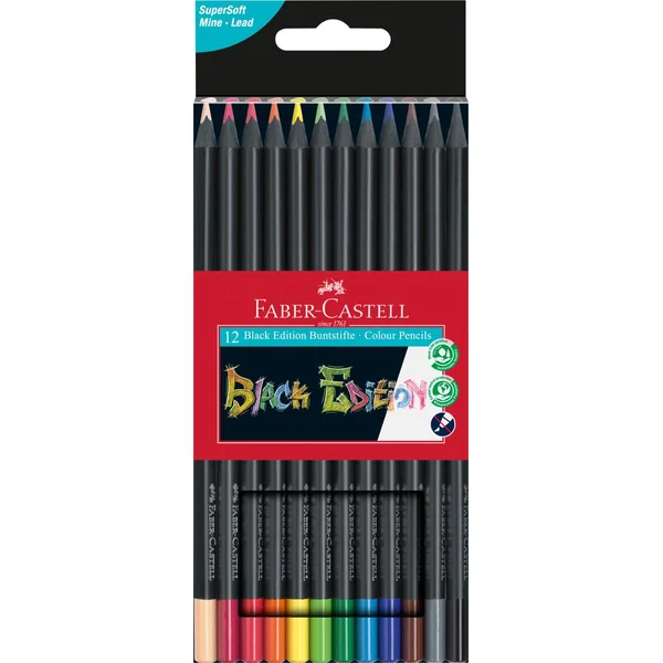 Etui de 12 crayons de couleurs Black Edition