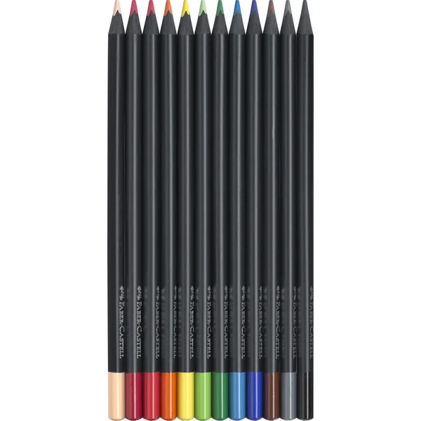 Etui de 12 crayons de couleurs Black Edition