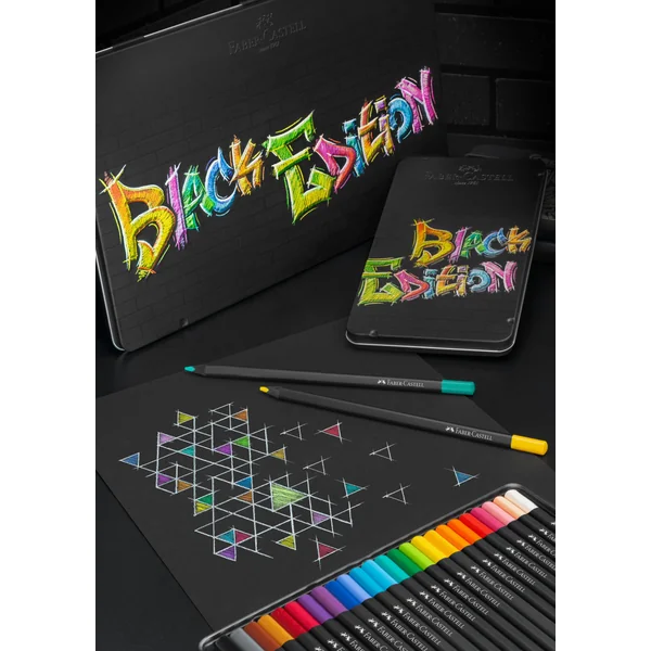 Etui de 12 crayons de couleurs Black Edition