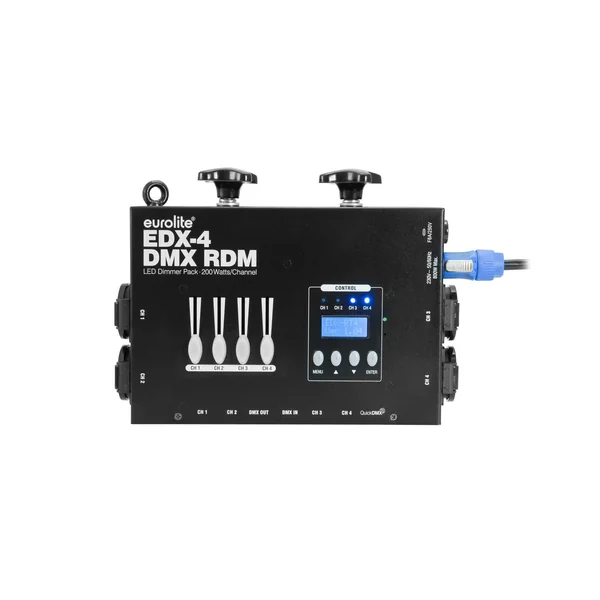 EUROLITE Set 4x PAR-30 Spot bk dim2warm + EDX-4 DMX RDM LED Dimmer Pack