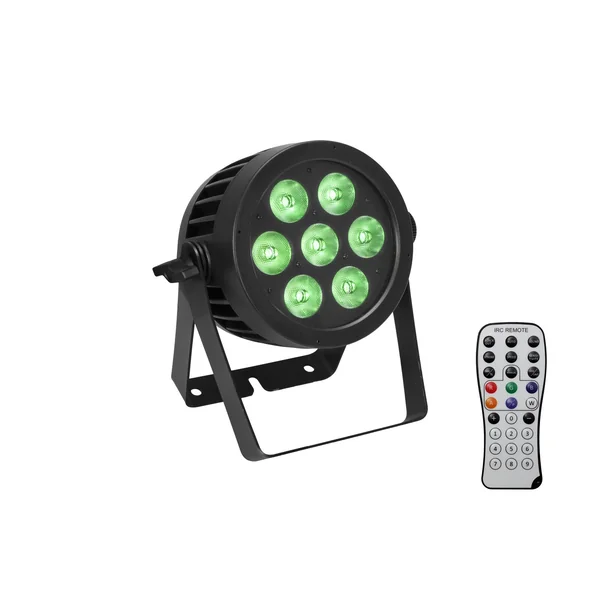EUROLITE Set LED IP PAR 7x8W QCL Spot + 2x Diffuser Cover (15x60° and 40°)