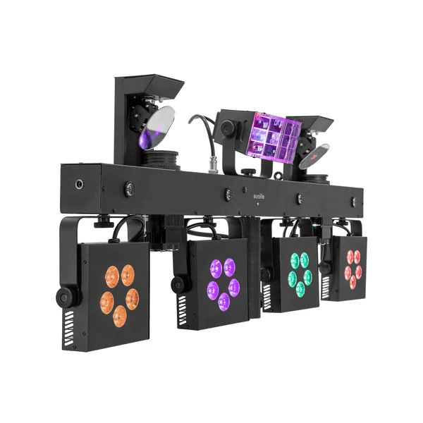 EUROLITE Set LED KLS Scan Pro Next FX Compact Light Set + BPS-3 Loudspeaker Stand black