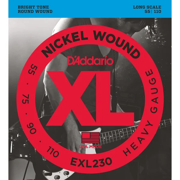 EXL230 Nickel Wound Electric Bass 55-110 - jeu de 4 cordes