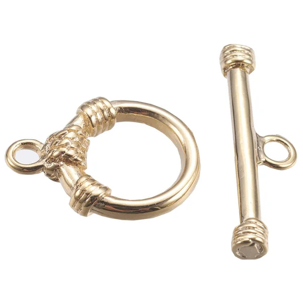 Fermoir toogle - 14,5 x 11 x 3 mm - doré à l'or fin 18K
