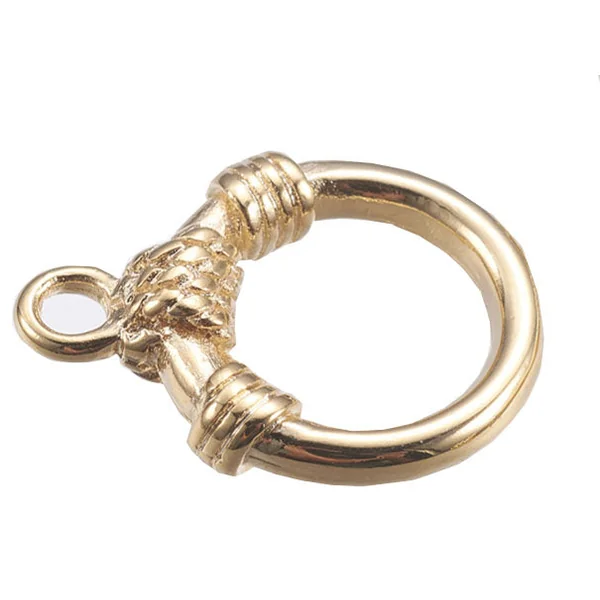 Fermoir toogle - 14,5 x 11 x 3 mm - doré à l'or fin 18K