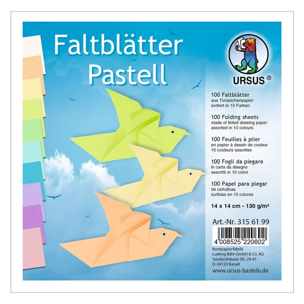 Feuilles de pliage « Pastel »