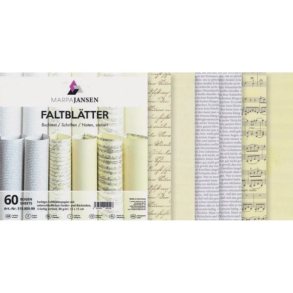 Feuilles de pliage « Textes et notes »