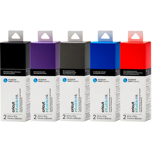 Feuilles de transfert unies Cricut « Infusible Ink », 11,4 x 30,5 cm
