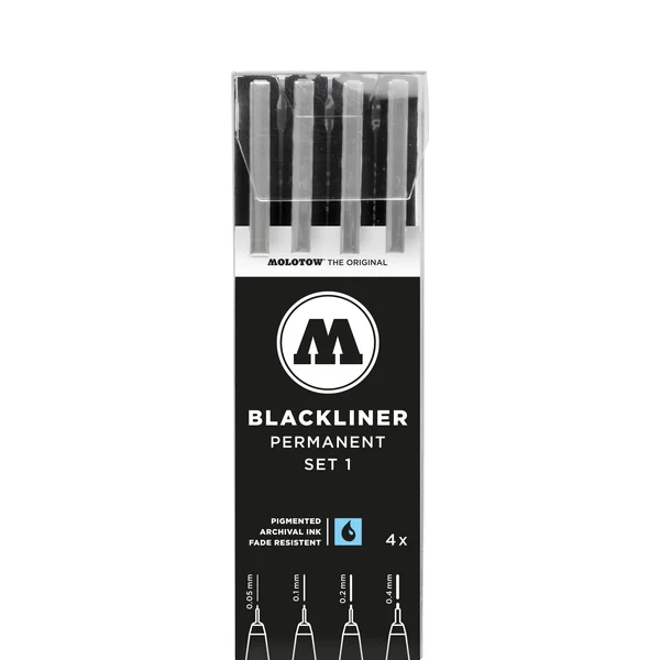 Feutre fin noir Blackliner set n°1