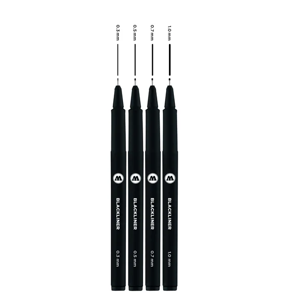 Feutre fin noir Blackliner set n°2