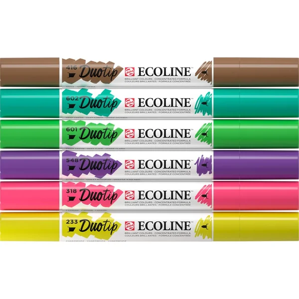 Feutres Duotip Talens Ecoline « Set botanique »