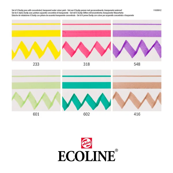 Feutres Duotip Talens Ecoline « Set botanique »