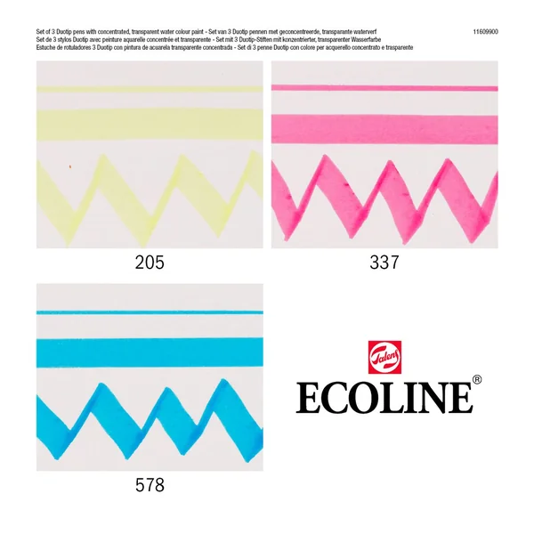 Feutres Duotip Talens Ecoline « Set couleurs primaires »
