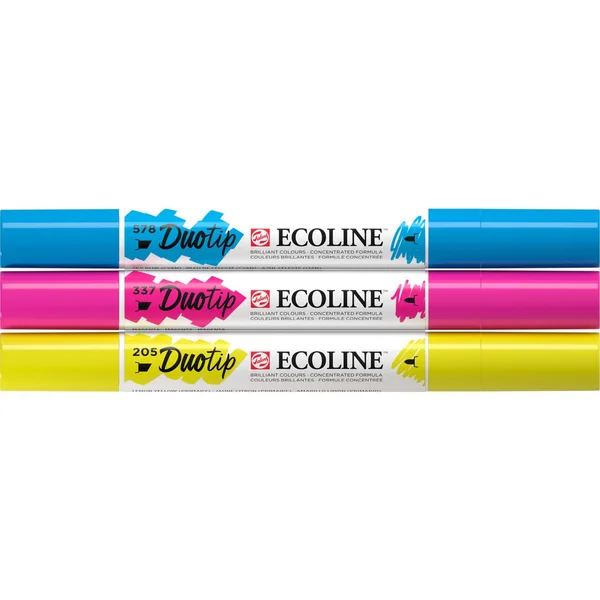 Feutres Duotip Talens Ecoline « Set couleurs primaires »